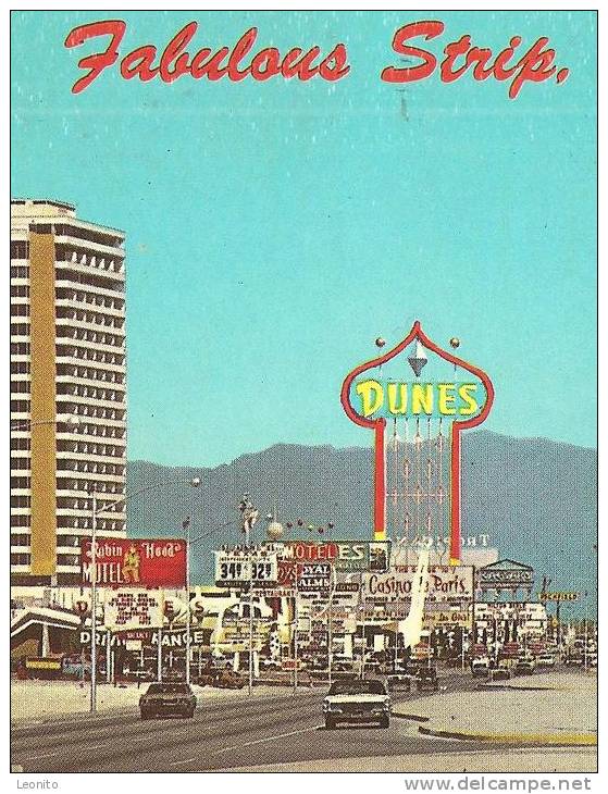 Street View Of The STRIP Dunes Flamingo Bonanza Aladdin...Las Vegas Nevada 1975 - Las Vegas