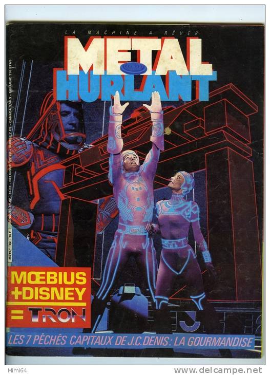 MAGAZINE. METAL HURLANT.  MOEBIUS + DISNEY = TRON  . N°82  DECEMBRE  1983 - Métal Hurlant