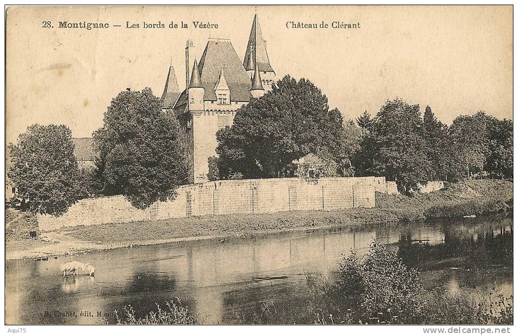 MONTIGNAC    Les Bords De La Vézère .Château De Clérant à St Léon-sur-Vézère(cheval) - Other & Unclassified