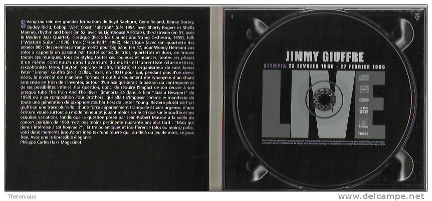 # CD: Jimmy Giuffre – Olympia 23 Fevrier 1960 - 27 Fevrier 1965 - Trema 710586 - Jazz