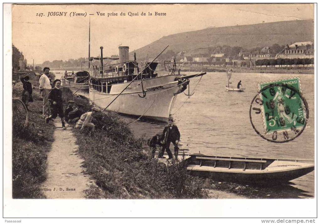 JOIGNY  VUE PRISE DU QUAI DE LA BUTTE - Joigny