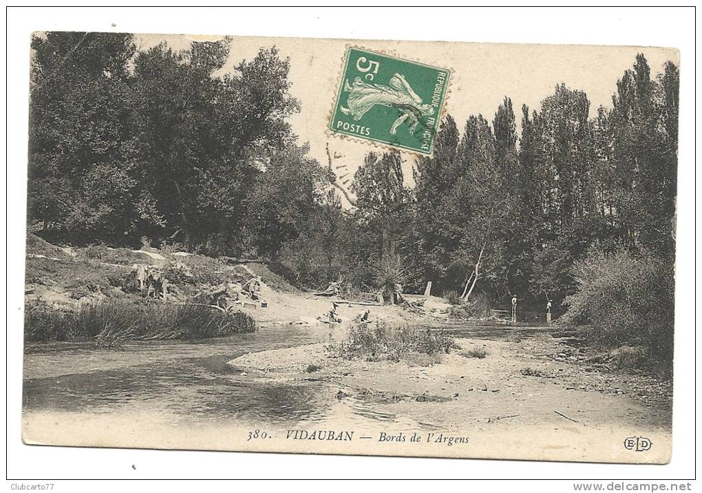 Vidauban (83) : Zone De Lavandière Sur Les Bords De L'Argent En 1911 (animée). - Vidauban