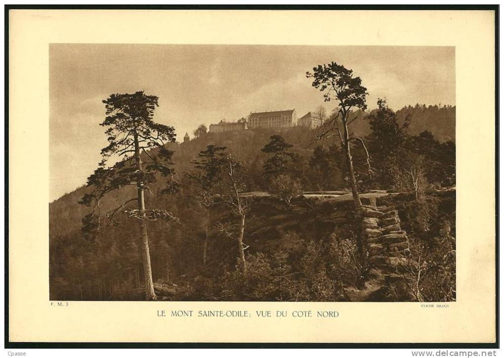 Planche Pédagogique Le MONT SAINTE-ODILE Vue Du Côté Nord 67 Bas-Rhin ALSACE ° Librairie De L´ Enseignement F. M. 3 - Non Classés