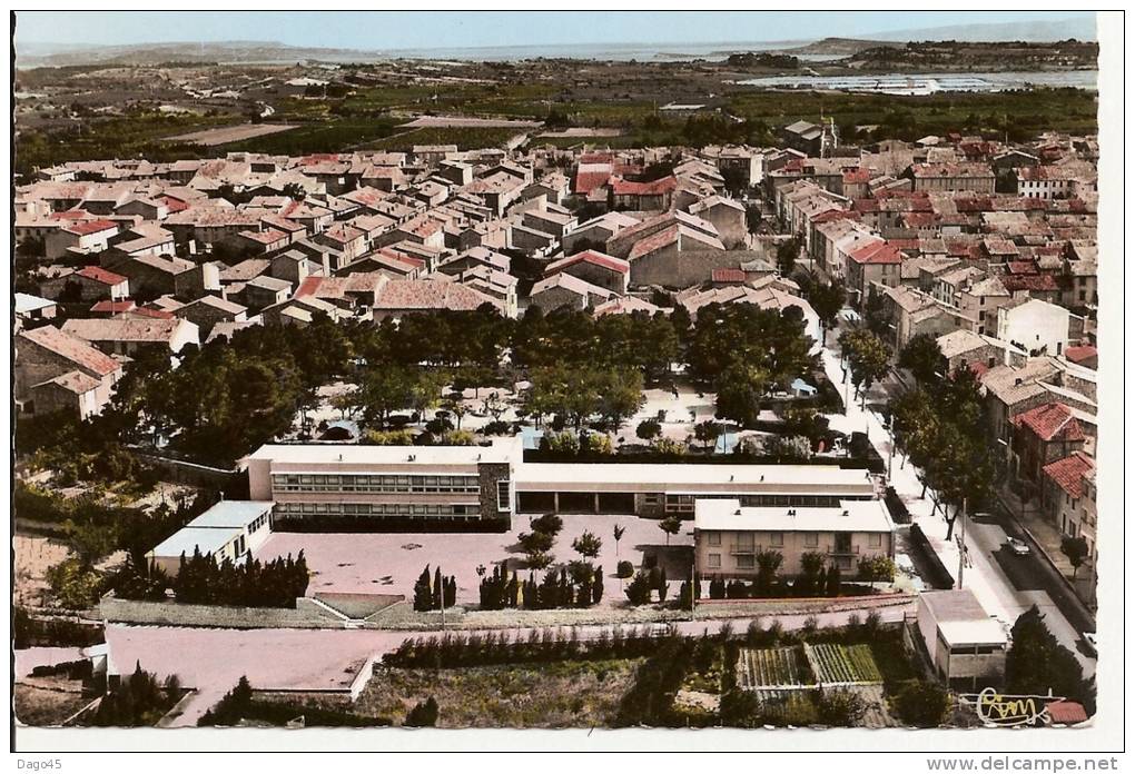 SIGEAN (11. Aude) - Vue Générale Aérienne. Les Ecoles, Le Camping. Au Fond, Les Salines Et L'Etang. - Sigean