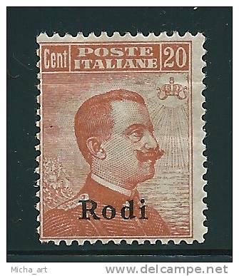 Italian Colonies 1917 Greece Aegean Islands Egeo Rodi MH With Watermark (con Filigrana) V11871 - Egée (Rodi)