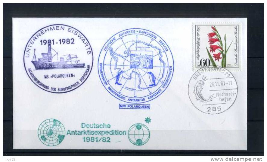 - ALLEMAGNE . LETTRE EXPEDITION ANTARCTIQUE 1981/82 . MS. POLARQUEEN - Research Stations