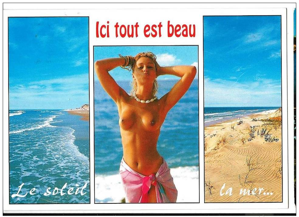 Humour SEINS NUS - PLAGE SOLEIL MER - Humour