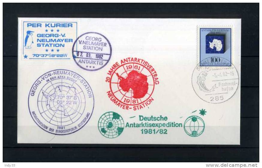 - ALLEMAGNE . LETTRE EXPEDITION ANTARCTIQUE 1981/82 . G. VON  NEUMAYER STATION - Bases Antarctiques