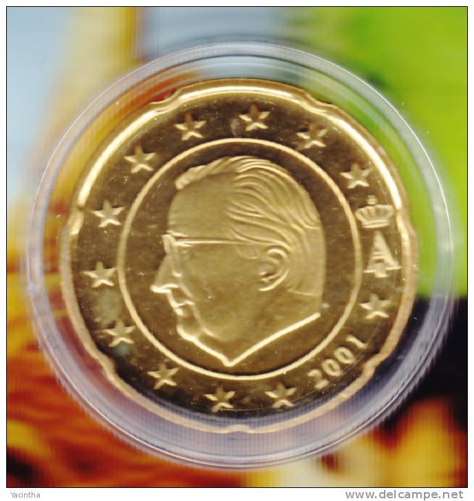 @Y@  Belgie    1 Ct  -  2  Euro  2001   RARE  8 Munten / Coins / Pieces   Oplage 15000 - Belgique