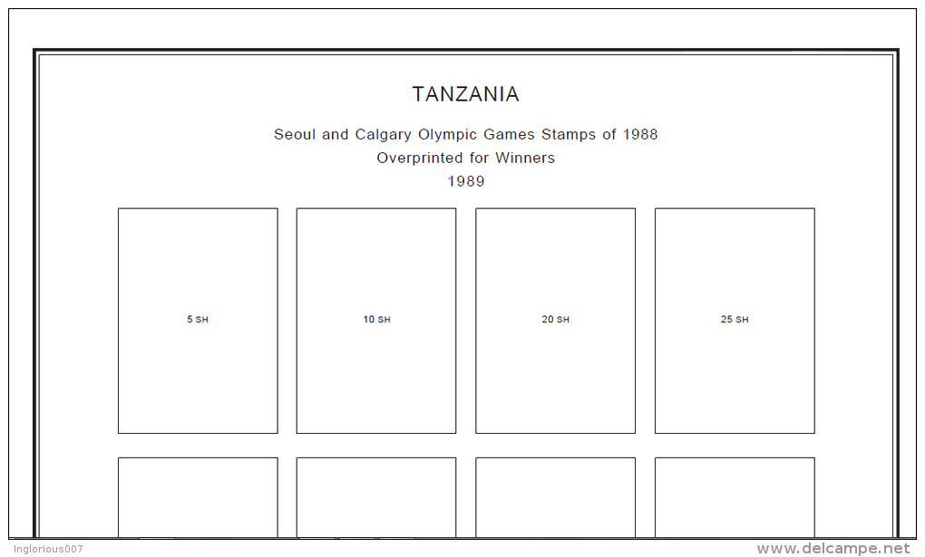 TANZANIA STAMP ALBUM PAGES 1964-2011 (801 pages)