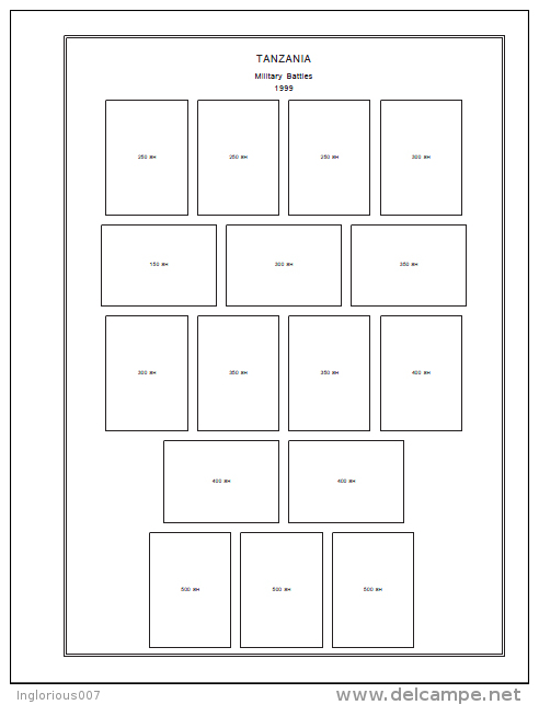 TANZANIA STAMP ALBUM PAGES 1964-2011 (801 pages)