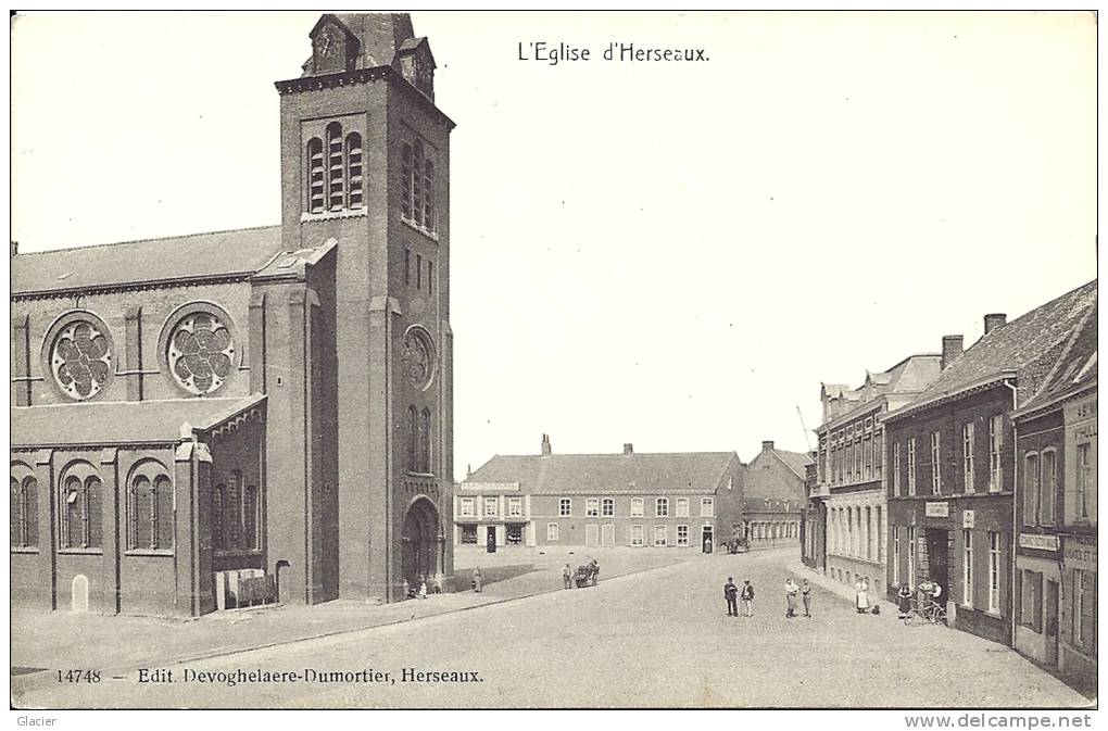 HERSEAUX - Mouscron - L' Eglise - 14748 - Edit. Devoghelaere-Dumortier - Star? - Moeskroen