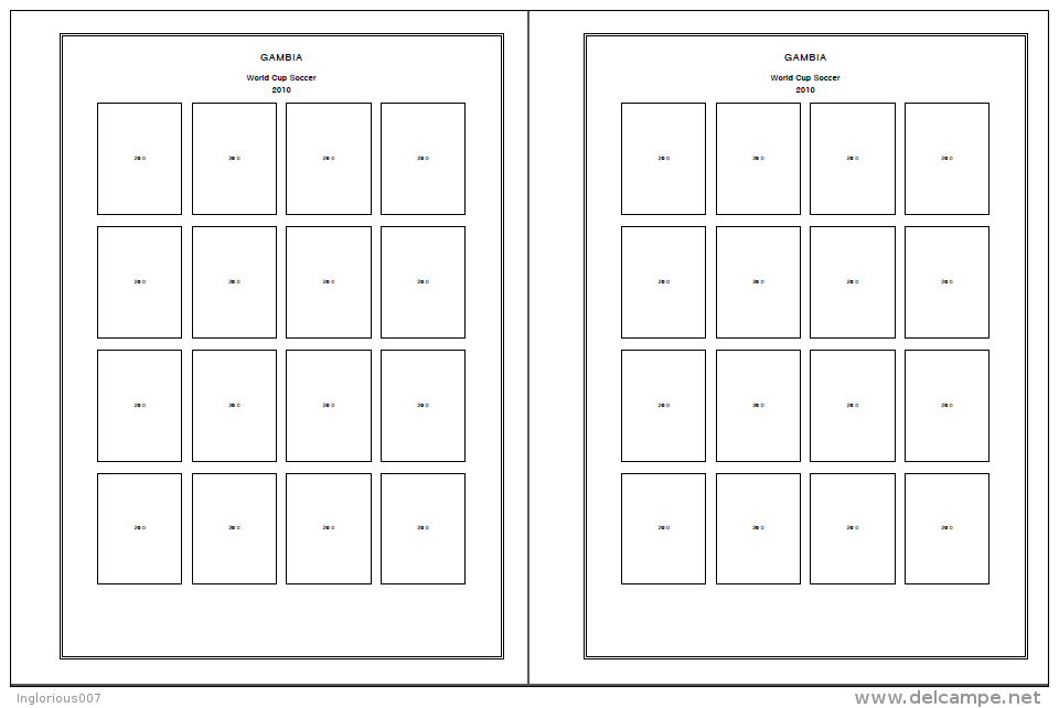 GAMBIA STAMP ALBUM PAGES 1869-2011 (1134 pages)