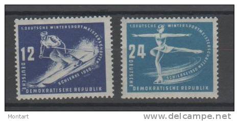 GERMANIA DEMOCRATICA DEMOCRATIC GERMANY ALLEMAGNE DEMOCRATIQUE - 1950 - GERMAN WINTER SPORTS GAMES  - SET -  NEW** - Altri & Non Classificati