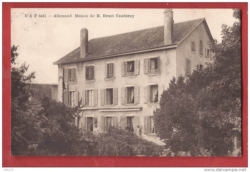 K1237 Allaman Maison De M. Druet Cauderay.Cachet 1912. Briquet 6461 - Allaman