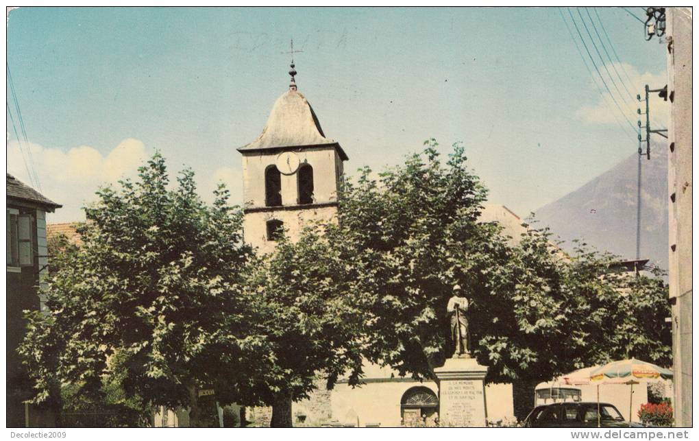 B48010 Chamoux Sur Gelon La Place De L'Eglise Used Perfect Shape - Chamoux Sur Gelon