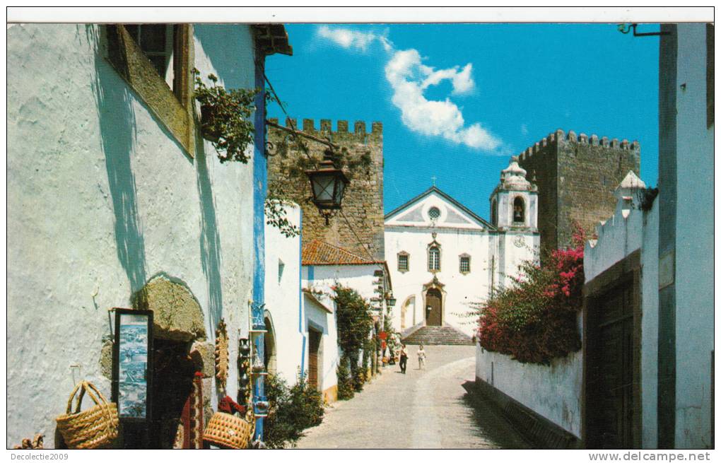 B48012 Obidos Typical Street In The Village Not Used Perfect Shape - Badajoz