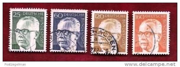 GERMANY 1971 Cancelled Stamp(s) Definitives Heinemann 689-692 - Used Stamps