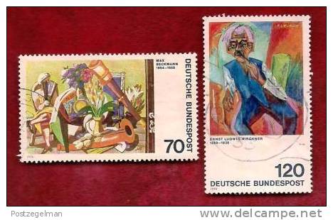 GERMANY 1974 Cancelled Stamp(s) Paintings Expressionism 822-823 - Usati