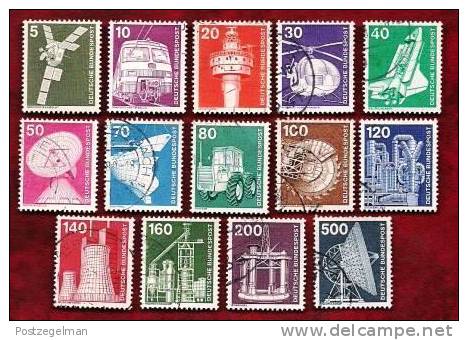 GERMANY 1975 Cancelled Stamp(s) Definitives Technics 846-859 - Used Stamps