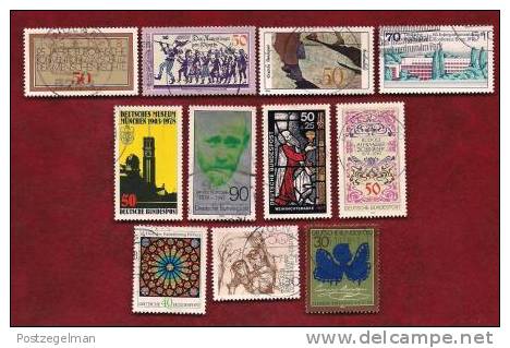 GERMANY 1978 Cancelled Stamp(s) Various (11) Single Comm. Stamps 959-999 - Used Stamps