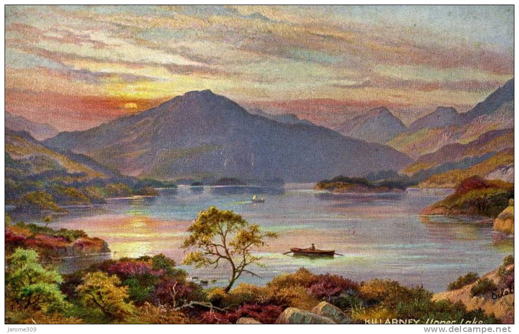 IRLANDE - KILLARNEY - CPA - N°7402 - Killarney, Upper Lake - "OILETTE" - Kerry