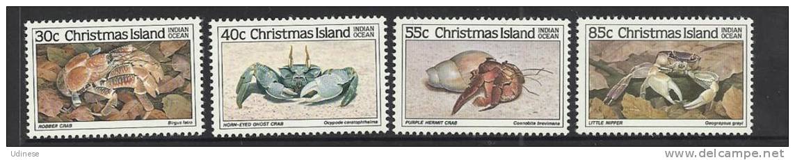 CHRISTMAS ISLAND 1985 - CRABS - CPL. SET -  * MNH MINT NEUF - Crustacés