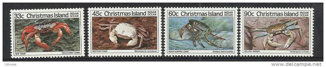 CHRISTMAS ISLAND 1985 - CRABS - CPL. SET -  * MNH MINT NEUF - Crustacés