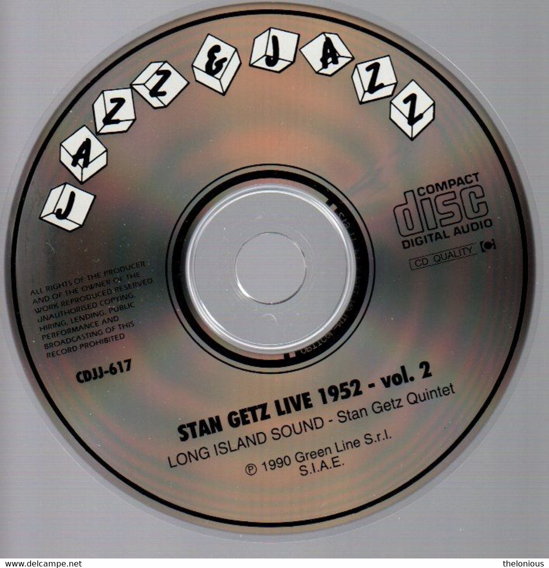 # CD: Stan Getz - Live 1952 - Volume 2 - Long Island Sound - CDJJ 617 - Jazz