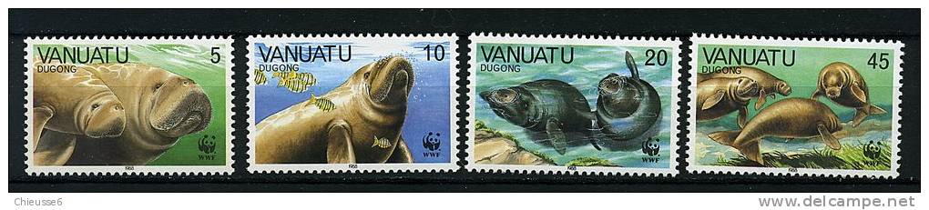 Vanuatu ** N° 797 à 800 - Animaux Protégés - Le Dugong - Vanuatu (1980-...)