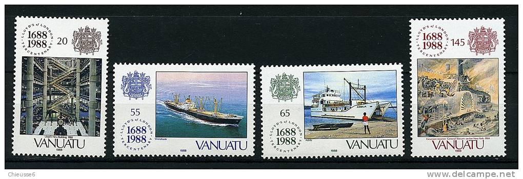 Vanuatu ** N° 810 à 813 - Tricent. De La Cie D'assurances "Llyod" - Vanuatu (1980-...)