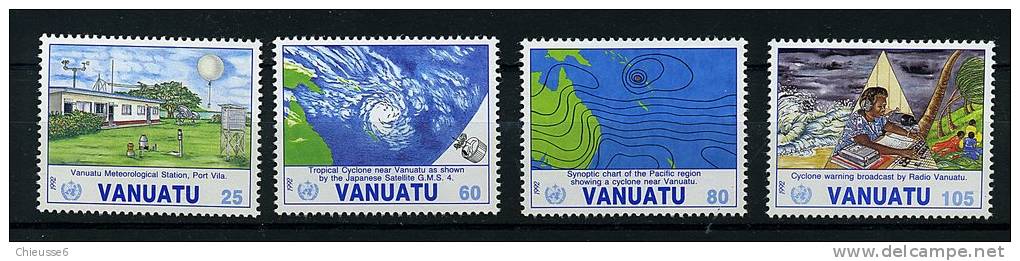 Vanuatu ** N° 887 à 890 - Vanuatu Membre De L'Organisation Météo. - Vanuatu (1980-...)