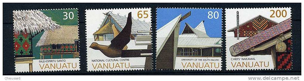 Vanuatu ** N° 1043 à 1046 - Architecture - Vanuatu (1980-...)