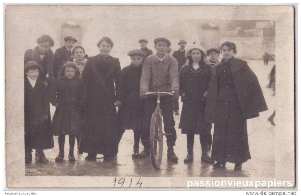 CARTE PHOTO   SAINT  GAULTIER 1914   LA CREUSE GELEE - Autres & Non Classés