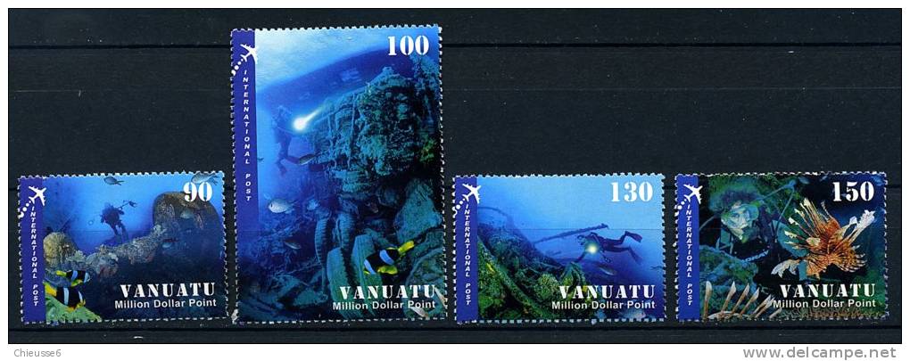 Vanuatu ** N° 1281 à 1284 - Site De Plongée Sous-marine - Vanuatu (1980-...)