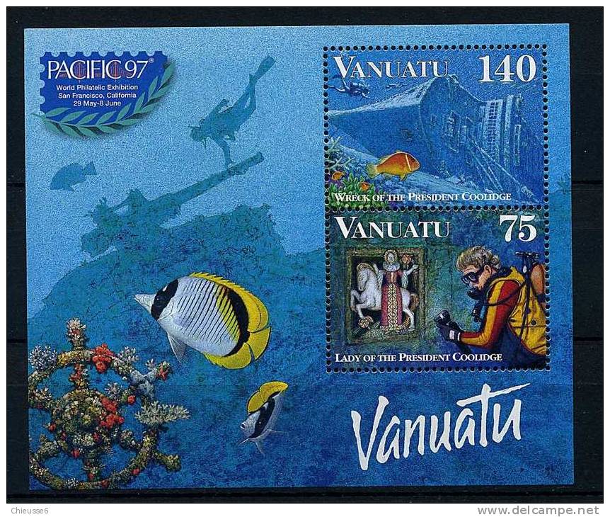 Vanuatu ** Bloc N° 30 - "Pacific 97" Expo. Philat. Récifs De Corail - Vanuatu (1980-...)