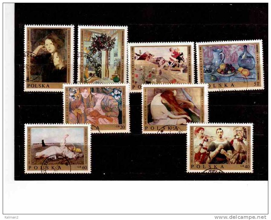 XX2740  -  POLONIA    -   COMPLETE  USED  SET  Y.T. CAT.  1791/1798 - Desnudos