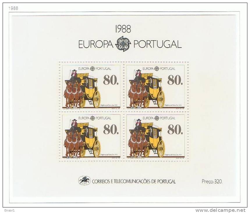 Europa 1988 Portugal Communicatie Côte Mi ( 2011 )  = 12,00€ - (xx) - 1988