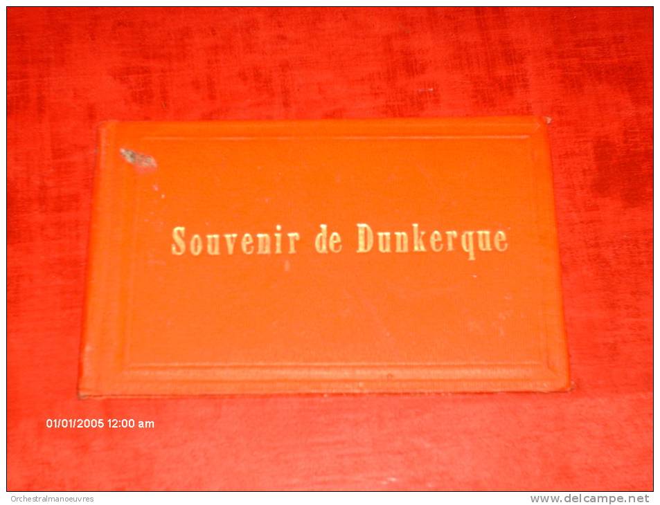 CARNET Format Cp 12 VUES 9x5cm PHOTO VERITABLE1900 OU AV + PLAN ( Not Cpa Cpsm Postcard) 59 DUNKERQUE NORD ANIME RARE - Dunkerque