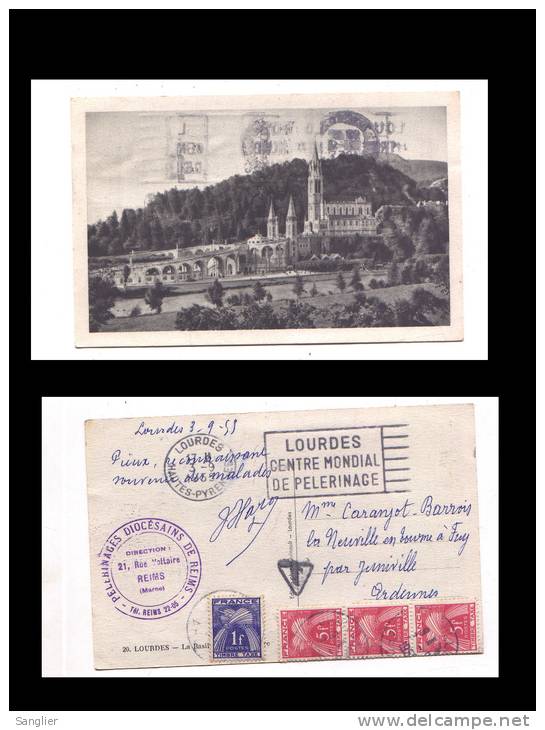 LOURDES - 4 TIMBRES TAXE - Other & Unclassified