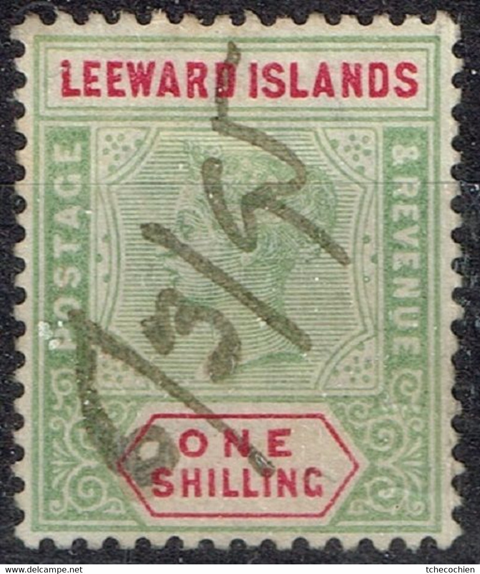 Leeward - 1890 - Y&T N° 7 Oblitéré Plume - Leeward  Islands