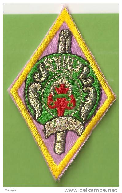 Malaysia School Scout Medal Knight Gold Patch - Patches