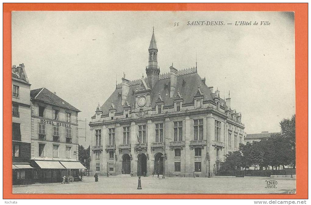 O079, Saint-Denis , L'hôtel De Ville , 55 , Hôtel Meublé , Non Circulée - Ile-de-France