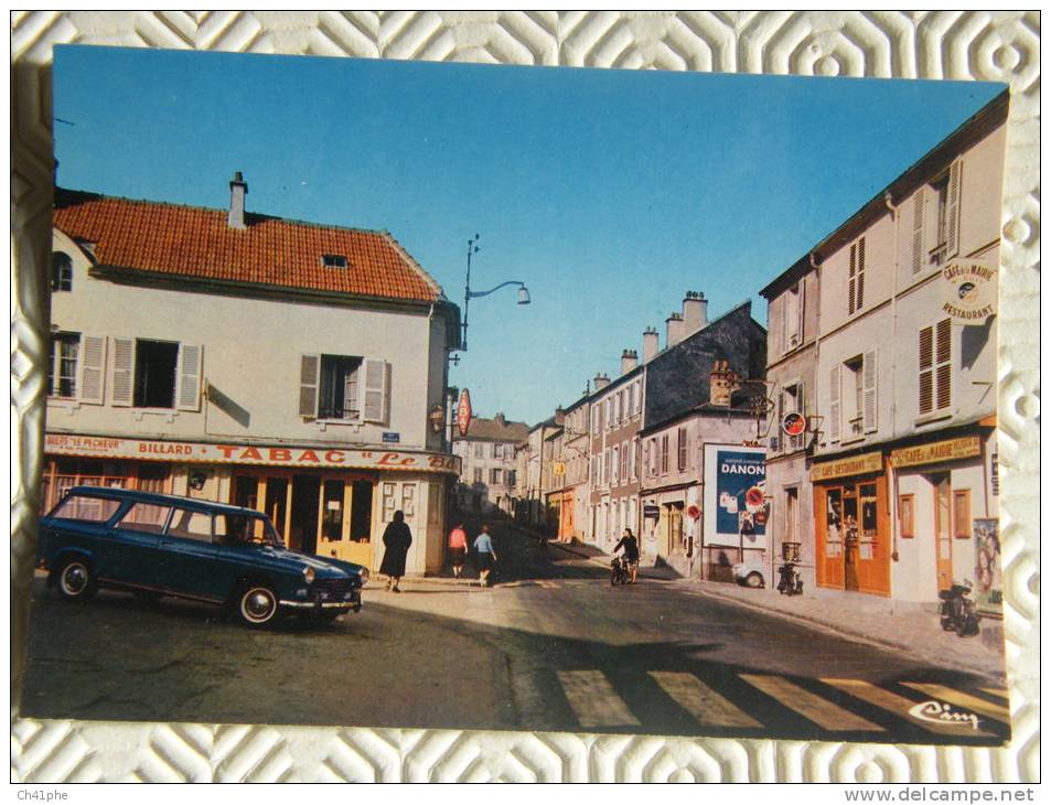 IGNY RUE GABRIEL PERI / COMMERCES ANIMATION  PUB DANONE ET VOITURE ANNEES 1960 - Igny