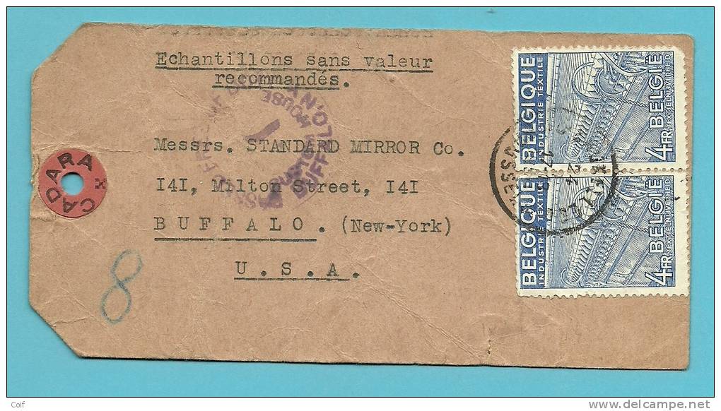 771 Op ECHANTILLONS SANS VALEUR Met Stempel BRUXELLES Naar BUFFALO / U.S.A.  (VK) - 1948 Exportación