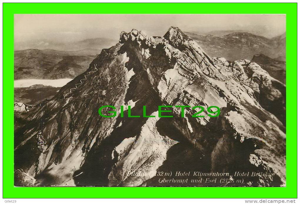 SWITZERLAND - PILATUS, HOTEL KLIMSENHORN, HOTEL BELLEVUE - EDITION PHOTOGLOB CO - - Bellevue