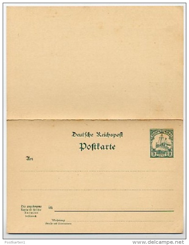 Deutsch-OSTAFRIKA  P 15  Antwort-Postkarte   **  1900  Kat. 12,50 € - Deutsch-Ostafrika