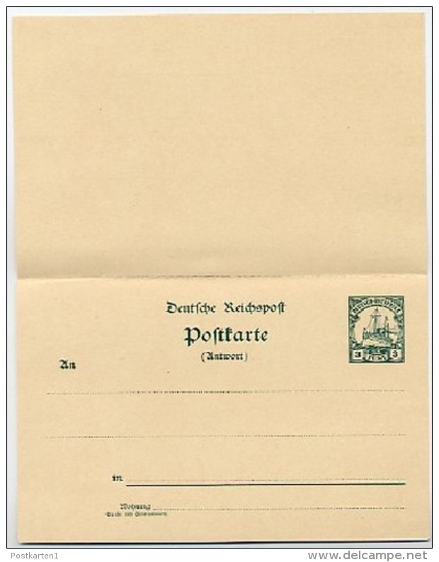 Deutsch-OSTAFRIKA  P 15  Antwort-Postkarte   **  1900  Kat. 12,50 € - Deutsch-Ostafrika