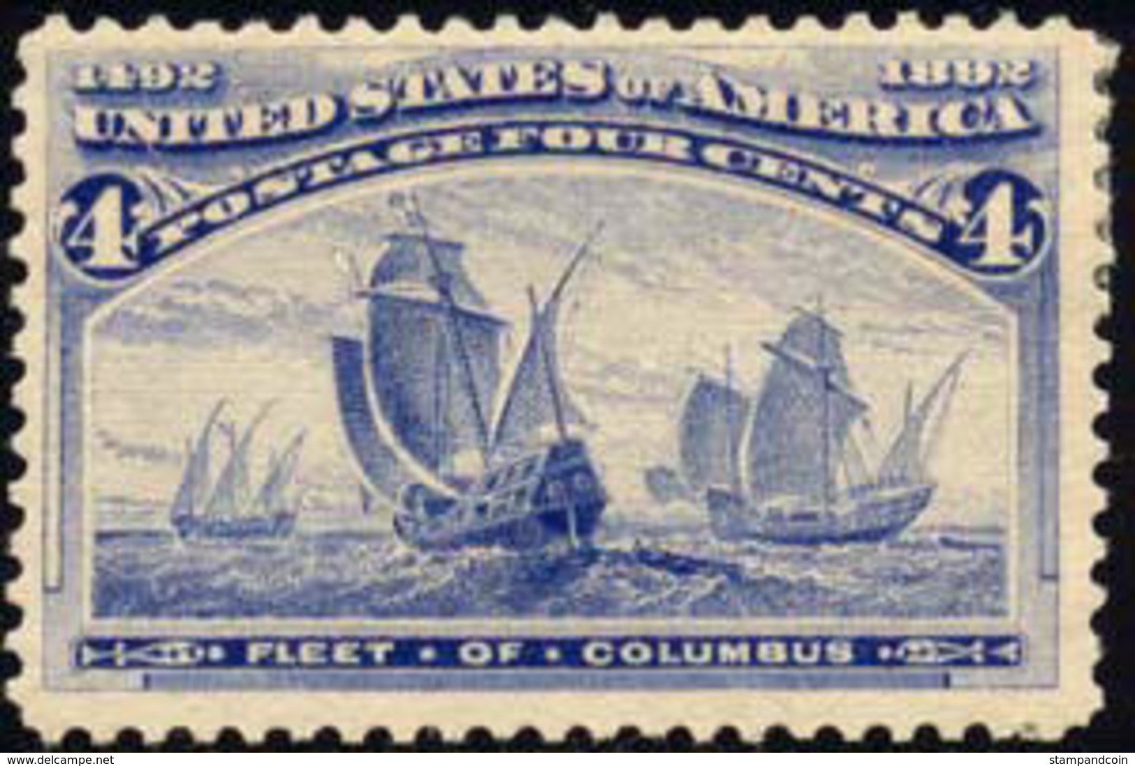 US #233 Mint Hinged 4c Columbian From 1893 - Ongebruikt