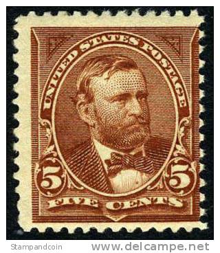 US #255 Mint Hinged 5c Grant From 1894 - Nuevos